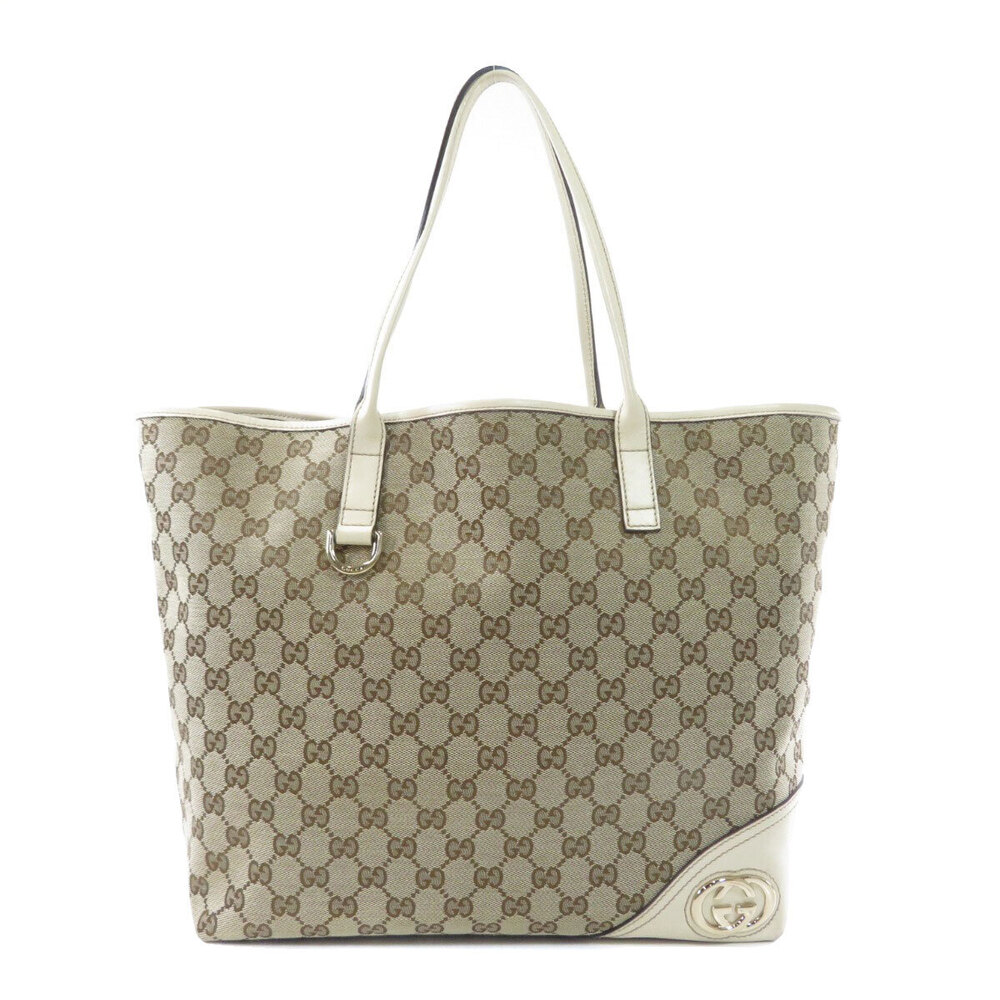 Gucci Canvas Beige Brown Britt GG bag Tote Shoulder - Picture 11 of 11